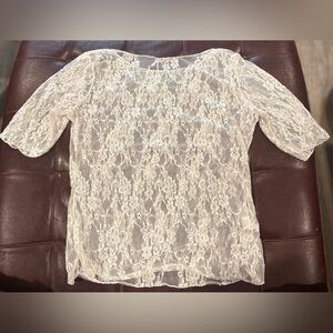 Floral Lace Blouse - Cream